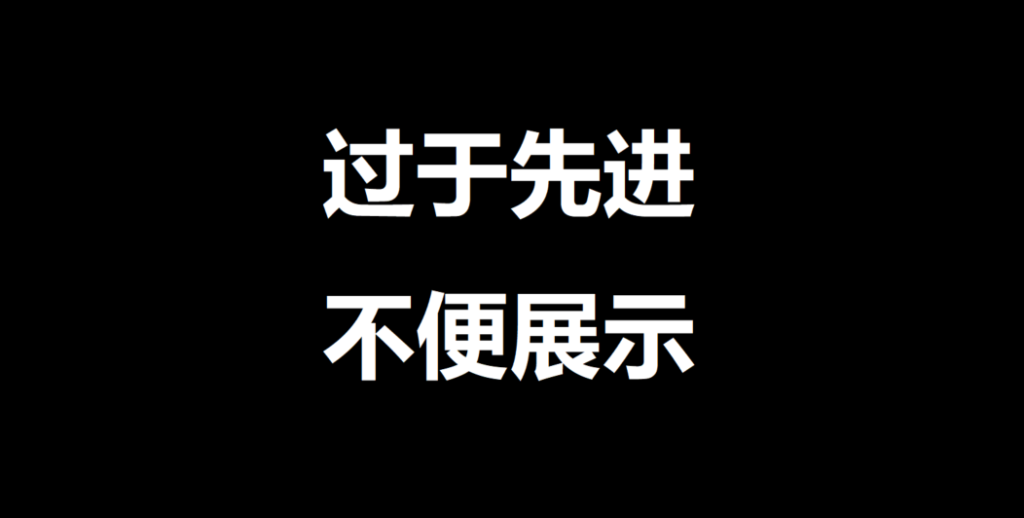 過于先進,不便展示